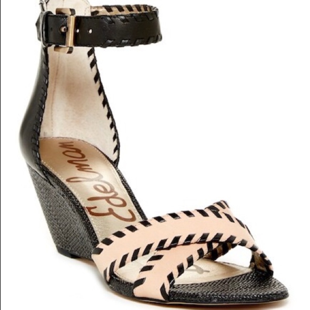 Sam Edelman Black & Nude Wedges